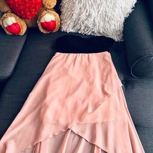 Strapless black and pink Charlotte Russe dress